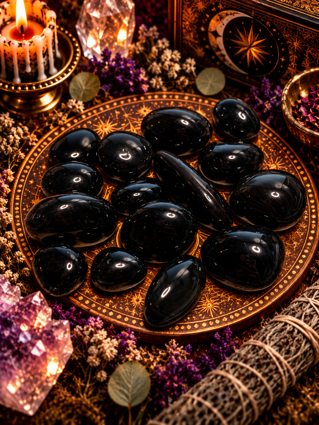 Obsidian Svart – Tumlad