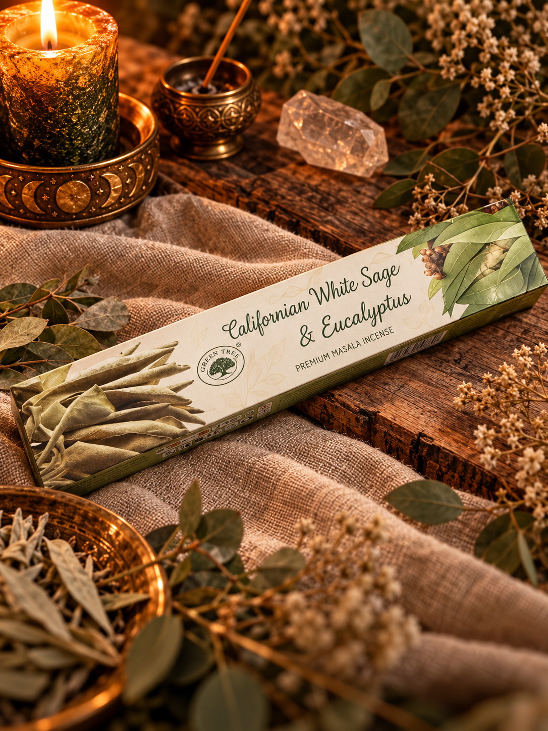 White Sage & Eucalyptus – Rökelse – Green Tree