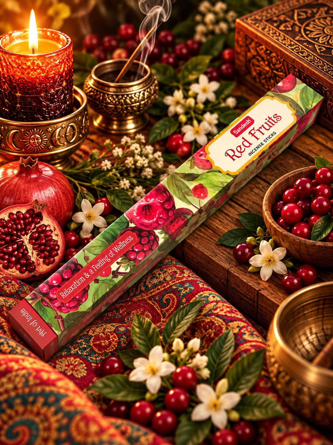 Röda frukter – Rökelse – Sandesh – 20 st