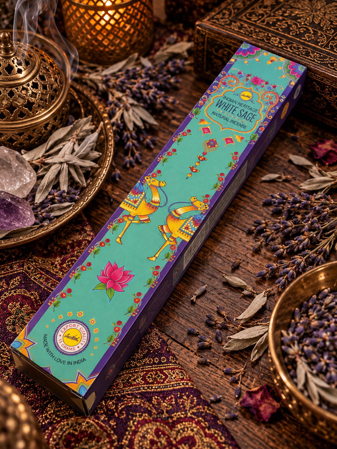 Vit salvia – Rökelse – Indian Heritage – 15 g