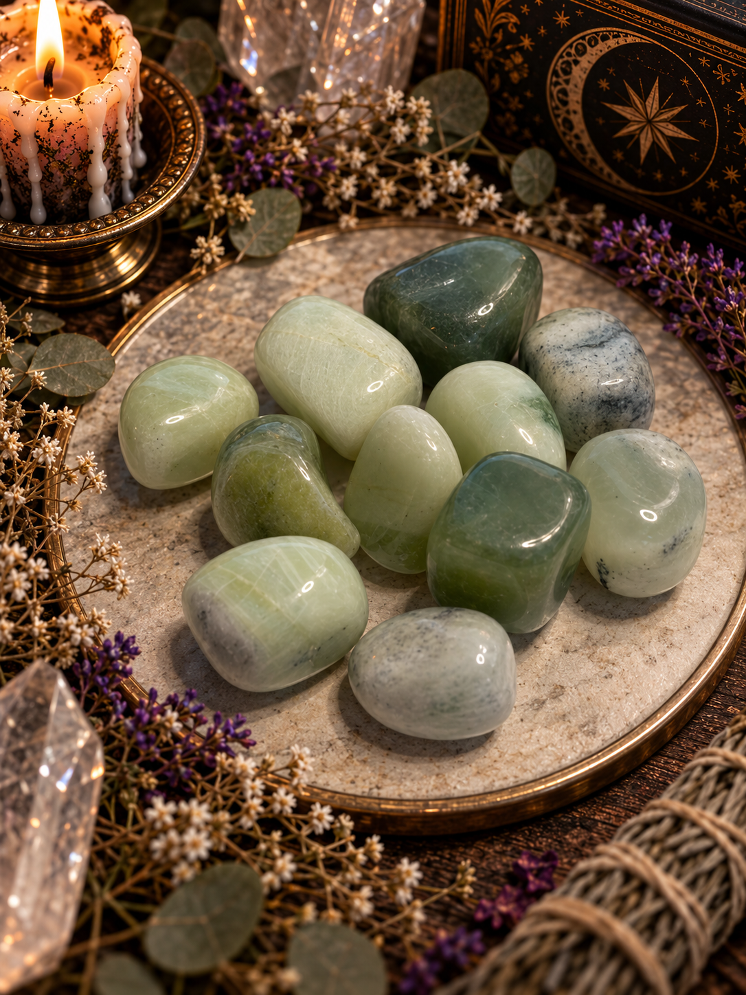 Grön jade – Tumlad