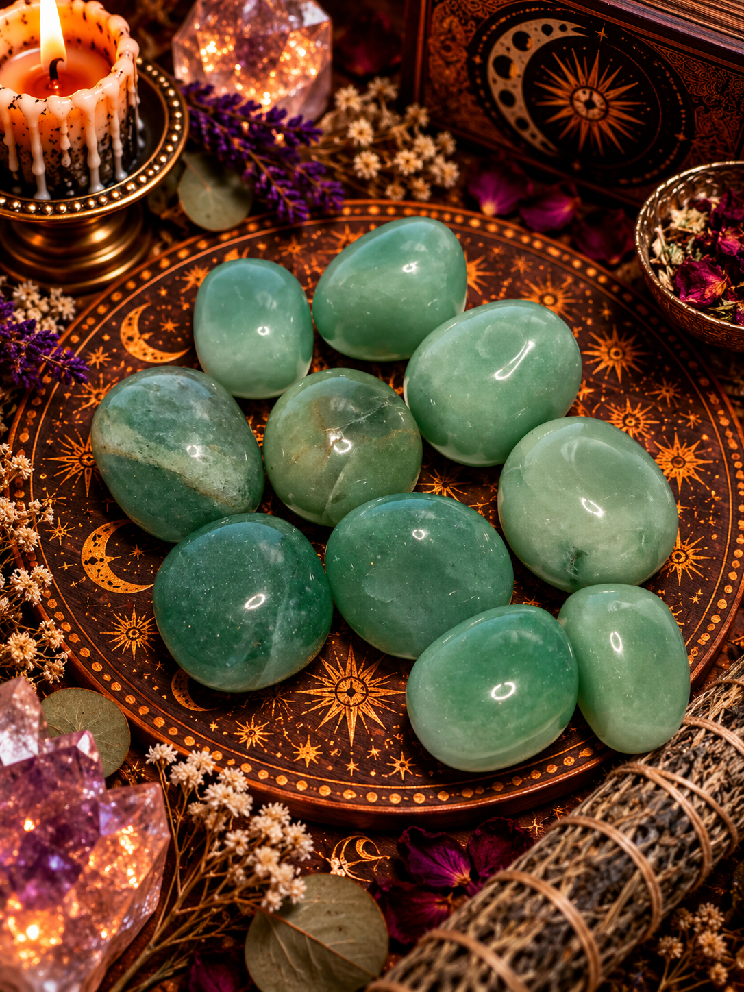 Grön aventurin – Tumlad