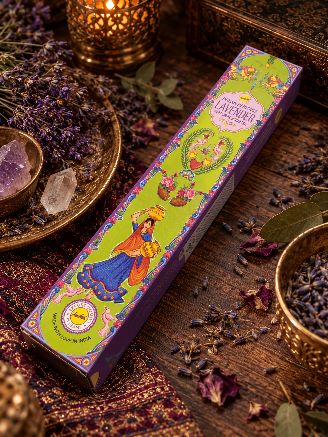 Lavendel – Rökelse – Indian Heritage – 15 g