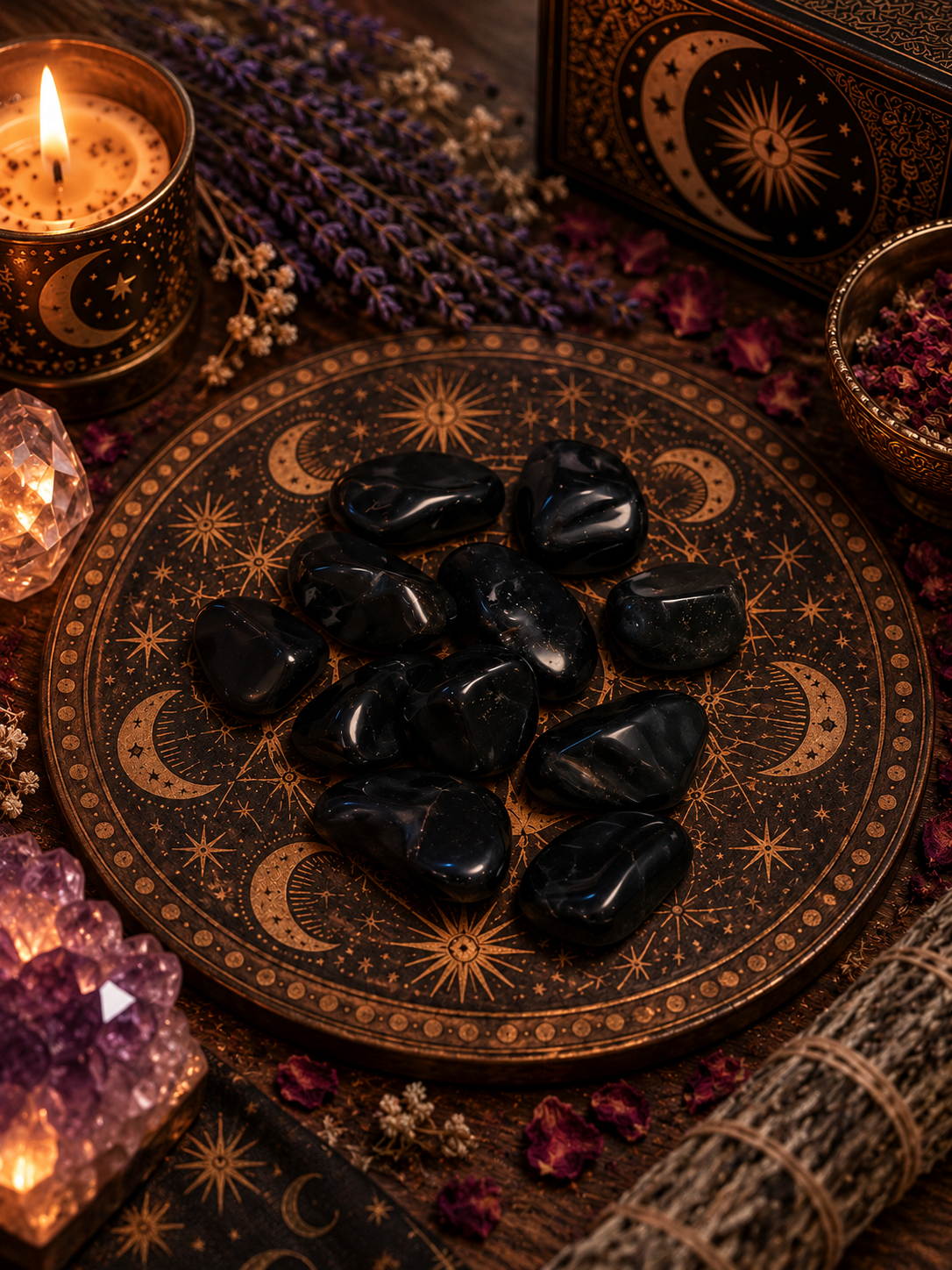 Svart onyx – Tumlad