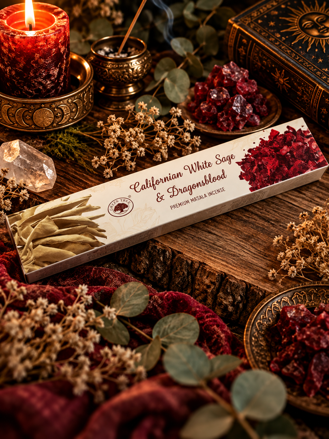 White Sage & Dragon's Blood – Rökelse – Green Tree